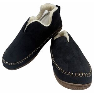 RockDove‎ Men's Memory Foam Fleece Lined Slippers Black US Size 11 New NWOB